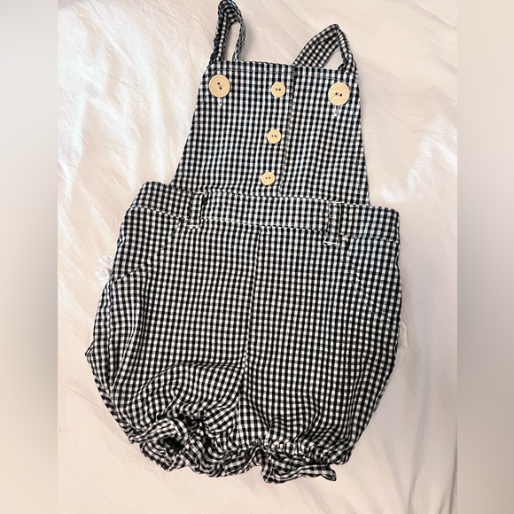Harajuku Mini Checkered Baby Romper - Picture 1 of 4